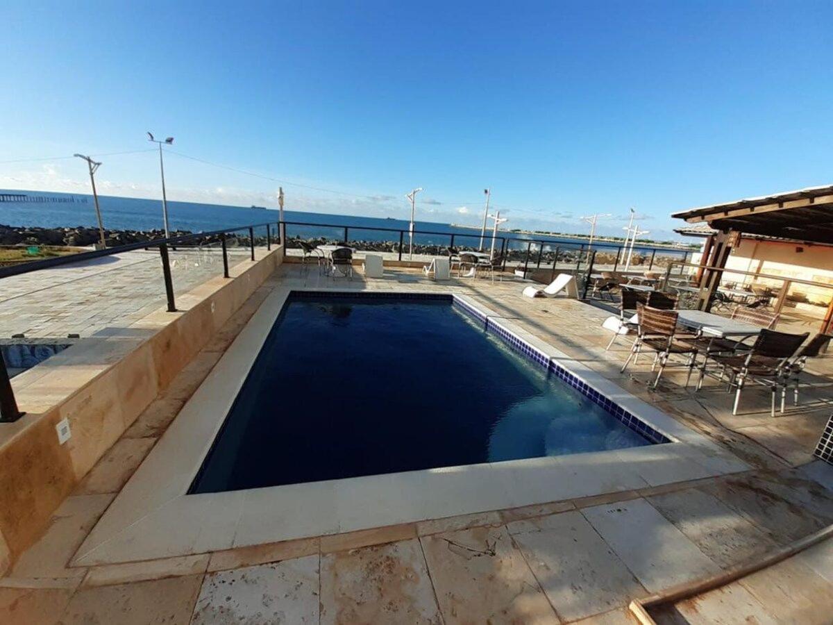 فورتاليز 605 Flat Mobiliado Com Vista Lateral Mar Na Praia De Iracema Com Ventilador المظهر الخارجي الصورة