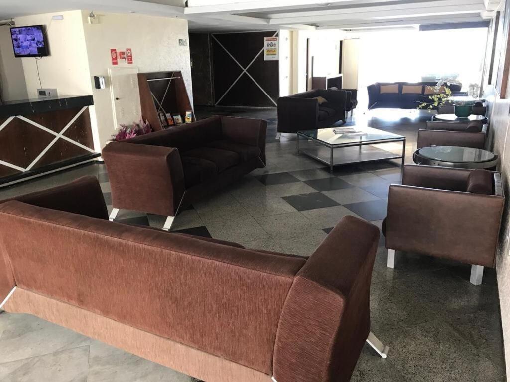 فورتاليز 605 Flat Mobiliado Com Vista Lateral Mar Na Praia De Iracema Com Ventilador المظهر الخارجي الصورة